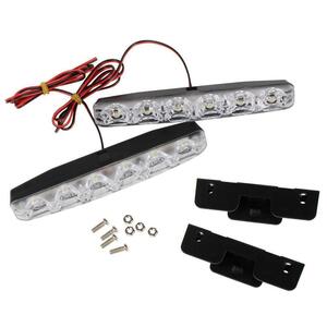 2個　デイライト 高輝度LED 12発 ホワイト 12V 汎用 左右セット　L5