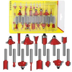  carbide trimmer bit set 15ps.@6.35mm router bit carbide chip A06