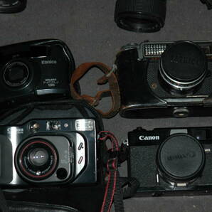 フィルムカメラ まとめて 11台 一眼レフとコンパクトカメラ used/ジャンクで 検) ニコン キャノン ミノルタ etcの画像3