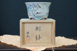 * bonsai day peace * peace pot [ amusement ] overglaze enamels landscape map . pot * also box * also cloth 9.2.