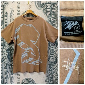 00s ビンテージ STUSSY ロゴプリントTシャツ■2000年代製 表記Mサイズ MEXICO製 オールド ステューシー アメカジ 古着 古着卸 80s 90s 