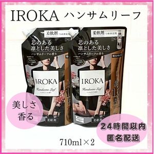 ☆柔軟剤☆イロカ IROKA ハンサムリーフの香り　710ml×2