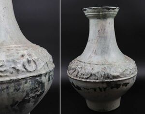  China fine art . fee . green .. ear large vase large .TK093