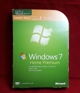 製品版３台認証●Windows 7 Home Premium FAMILY PACK 32or64bit●アップグレード