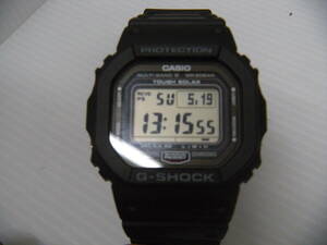 1002 CASIO G-SHOCK タフソーラー デジタル腕時計 GW-5000U-1JF ブラック　稼働