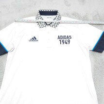 adidasGOLFアディダス　ゴルフウェア　半袖ポロシャツ　メンズM【美品】白ホワイト　おしゃれ_画像7