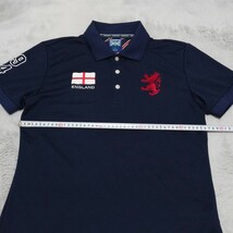 ADMIRALGOLFアドミラルゴルフ　ネイビーポロシャツ　メンズL【美品】おしゃれ　ENGLAND国旗_画像7