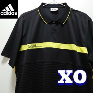 adidasGOLFアディダス　ゴルフウェア　半袖　黒ブラックメンズXO【美品】おしゃれ