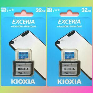キオクシア 東芝 microSDカード SDカード 32GB　２枚