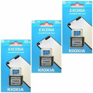 キオクシア 東芝 microSDカード SDカード 32GB　３枚