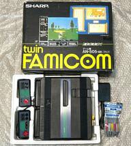 〈整備済み・FFマーク〉FC シャープ ツインファミコン 本体 後期型ブラック AN-505BK SHARP twin FAMICOM ファミリーコンピュータ nes_画像1