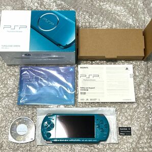 〈準美品・日本未発売色・アジア版〉PSP-3006（3000） 本体 ターコイズグリーン ＋メモリースティック 16GB PlayStation Portable 薄型の画像2