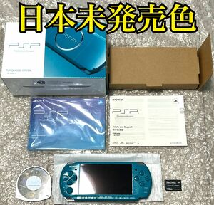 &lt;Квалификатор / не выпущен в Японии / Азиатской версии&gt; PSP-3006 (3000) Основной блок бирюзовый зеленый + палочка памяти 16 ГБ PlayStation Portable Thin