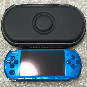 &lt;Хороший продукт, подтвержденная операция, окончательный тип&gt; PSP-3000 Body Vibrant Blue Exclusive Case PlayStation Portable Thin Type