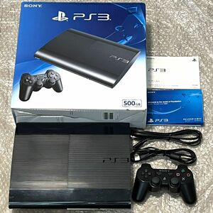 〈動作確認済み・箱説付属〉PS3 プレイステーション3 本体 CECH-4300 C CB チャコールブラック 500GB PlayStation3