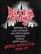 [即決古着]MISHKA/ミシカ/DEATH ADDERS/WORLD DESTRUCTION TOUR '78/キープウォッチTシャツ/目玉/ブラック/USA製/Mサイズ_画像4