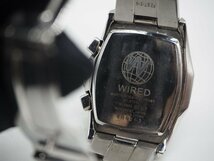 SEIKO セイコー WIRED ワイアード 7T92-0KB0 ブラック文字盤 メンズ腕時計 デイト クロノグラフ QZ キングラム[fnk]_画像7