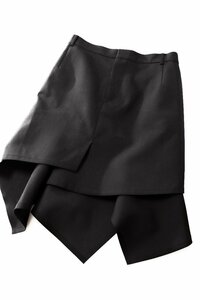 ☆現行品/極美品2024☆sacaiサカイ/Suiting Skirt変形スカート定価6.2万：3/黒xw786