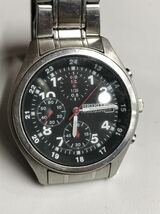 SEIKO セイコー クロノグラフ 7T92-0CH0 メンズ腕時計 黒文字盤 ミリタリー クオーツ_画像1