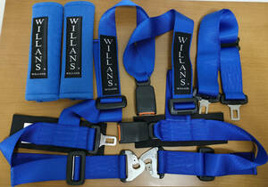  beautiful goods WILLANS SUPER SPORTS super sport 4×3 4 -point type seat belt Harness shoulder pad attaching 