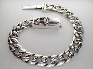 CHROME HEARTS ★クラシックDAGGERミニIDブレスレット20㎝★　正規品　43.9g　