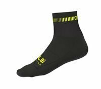 ale アレー LOGO Q-SKIN Socks ソックス 靴下 ブラックフルオイエロー Sサイズ 22SS528230134