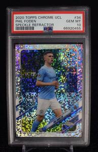 2020 Topps Chrome UCL Speckle Refractor フィル フォーデン Phil Foden PSA 10 Manchester City サッカー カード