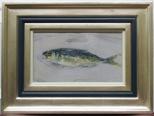 Art hand Auction Ölgemälde „Fisch von Masaaki Ozaki, Leinwand M2 Signiert, Mit Billigung, Kasten, Gelber Sack inklusive, Malerei, Ölgemälde, Tierbilder