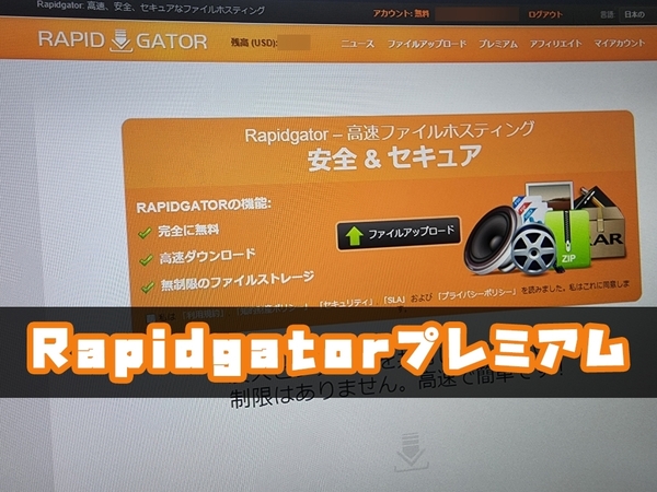 【10年分】Rapidgator プレミアム 匿名 サポートあり W607