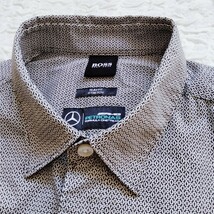 メルセデスベンツ AMG × hugo boss*ヒューゴボス*スリムストレッチ*長袖シャツ*ワイシャツ*ドレスシャツ*M*総柄_画像2