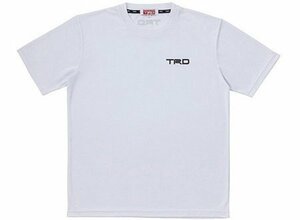 TRD ティーアールディ 半袖 ドライ Tシャツ 白 ホワイト 左胸 背中上部 TRDロゴ入り サイズ：L ファッション
