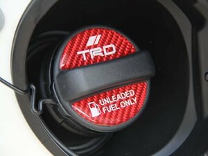 TRD フューエルキャップ ガーニッシュ カーボン調 レッド 代引不可商品