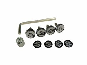 * free shipping * Suzuki original Jimny for number lock bolt 4 pcs set rhinoceros with logo other car make diversion [ domestic regular original part ]