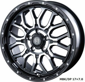 INTER MILANO MUD BAHN XR-800M 150系ランドクルーザープラド 17インチ アルミホイール 4本セット 17×7.5J +25 PCD139.7 6穴MBK/DP