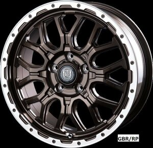 インターミラノ マッドバーン MUD BAHN XR-800M デリカD5/RAV4他 17インチ アルミホイール 4本セット 17×7.0J +38 PCD114.3 5穴 GBR/RP