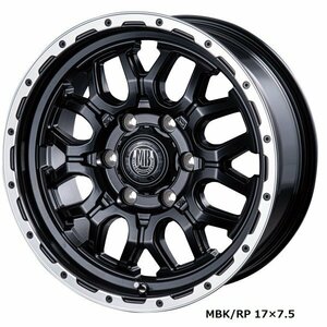 INTER MILANO MUD BAHN XR-800M 150系ランドクルーザープラド 17インチ アルミホイール 5本セット 17×7.5J +25 PCD139.7 6穴MBK/RP