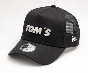 【新品】トムス x ニューエラ メタルロゴ キャップ 本体色 ブラック 黒 文字色 メッキ 00024-MCP06 TOM'S ロゴ入り フリーサイズ 帽子