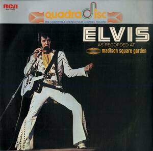 A00589676/LP/エルヴィス・プレスリー「Elvis As Recorded At Madison Square Garden エルヴィス・オン・ツアー (1972年・R4P-5032・CD-4