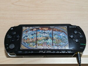 PlayStationポータブルゲームPSP1000本体ピアノブラック動作品USBマルチケーブルモンスターハンター3rdバッテリ1800mAh5000mAh Type-C充電5