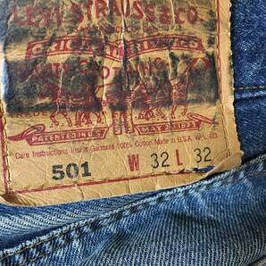 P411☆【USA製 アメリカ古着 90s 501 デニムパンツ ジーンズ】LEVIS リーバイス 32/32の画像8