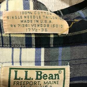 845☆【USA製 ヴィンテージ アメリカ古着】L.L.Bean エルエルビーン アメカジ ボタンダウン チェックシャツ マルチカラーの画像5