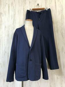 J123☆【ワッフル カジュアルスーツ】JOSEPH HOMME ジョセフオム ジャケット パンツ 2B 紺 54