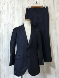 J135*[DORMEUILdo-meru company stripe single suit ]Takizawa Shigeru jacket pants 2B total reverse side 48