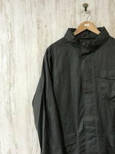 at114☆【ナイロンタイプ トレンチコート】ARMANI JEANS アルマーニ ダークグレー USA32