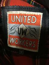 at154☆【ヴィンテージ 古着 レザージャケット】UNITED WORKERS 革ジャン 黒 M_画像4