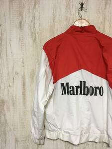 at162*[ Vintage б/у одежда Marlboro гоночная куртка ] maru bo-ro красный белый L