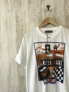 340☆【未使用 タグ付き ヴィンテージ Tシャツ】RALLI ART ラリー 白 FREE