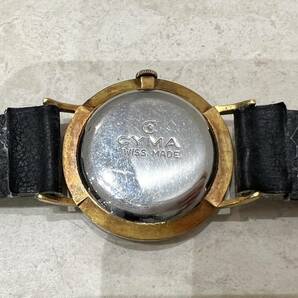 M4008 1円～ CYMA FLEX 自動巻き メンズ 腕時計 ヴィンテージ ジャンク レザーベルト ゴールドカラーの画像4