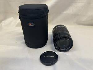 T6407 1円～ 【綺麗品】Canon キャノン ズームレンズ ZOOM LENS EF-S 55-250mm 1:4-5.6 カメラ レンズ ケース付き