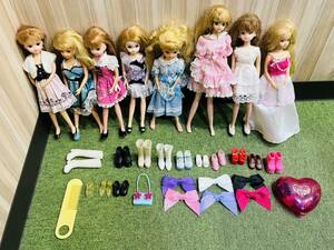 H5901 1 иен ~ Licca-chan кукла надеты . изменение кукла игрушка retro европейская одежда Licca-chan обувь лента много . суммировать 
